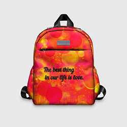 Детский рюкзак Life is love, цвет: 3D-принт