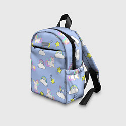 Детский рюкзак Единоржки и облака, цвет: 3D-принт — фото 2