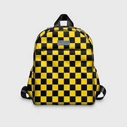 Детский рюкзак Такси Шахматные Клетки, цвет: 3D-принт
