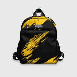 Детский рюкзак BLACK AND YELLOW GRUNGE ГРАНЖ, цвет: 3D-принт
