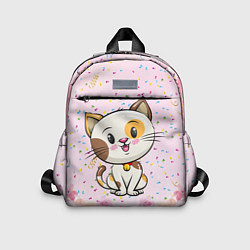 Детский рюкзак Милый пятнистый котик, цвет: 3D-принт