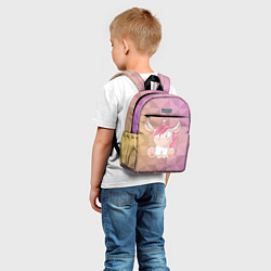 Детский рюкзак Единорог с розовыми волосами, цвет: 3D-принт — фото 2