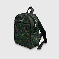 Детский рюкзак Тёмно-Зелёный Сеточный Камуфляж, цвет: 3D-принт — фото 2