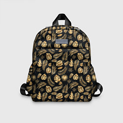 Детский рюкзак Золотые листья паттерн и текстуры, цвет: 3D-принт
