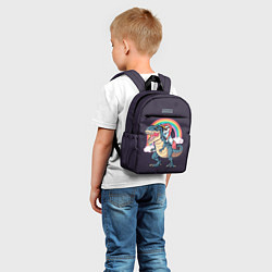 Детский рюкзак Модный Единорог На Динозавре, цвет: 3D-принт — фото 2