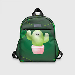 Детский рюкзак Зеленый милый кактус, цвет: 3D-принт