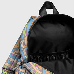 Детский рюкзак Разноцветный геометрический узор в стиле дудл, цвет: 3D-принт — фото 2
