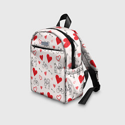 Детский рюкзак Романтические сердечки, цвет: 3D-принт — фото 2