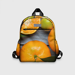 Детский рюкзак Мандаринки на деревянном столе, цвет: 3D-принт