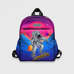 Детский рюкзак Космонавт прыгает на скейте