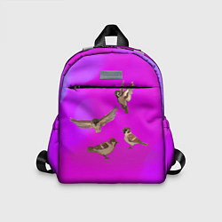 Детский рюкзак Детские воробушки на цветном фоне
