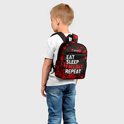 Детский рюкзак Eat Sleep Fallout Repeat Краска, цвет: 3D-принт — фото 2
