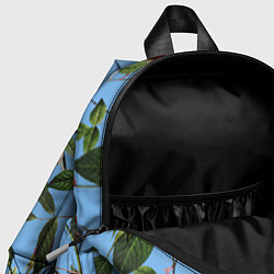 Детский рюкзак Цветы Сине-Цветочный Букет, цвет: 3D-принт — фото 2