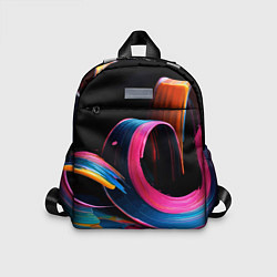Детский рюкзак Разноцветный мазки краски Абстракция Multicolored, цвет: 3D-принт