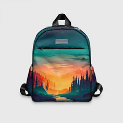 Детский рюкзак Лес на закате природа