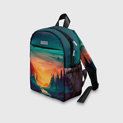 Детский рюкзак Лес на закате природа, цвет: 3D-принт — фото 2