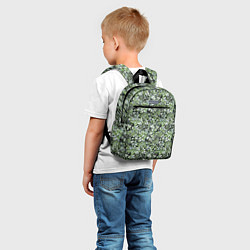 Детский рюкзак Летний лесной камуфляж в зеленых тонах, цвет: 3D-принт — фото 2