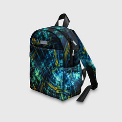 Детский рюкзак Абстрактная неоновая футуристическая композиция Ab, цвет: 3D-принт — фото 2