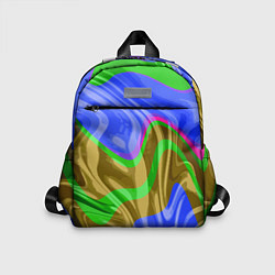 Детский рюкзак Яркая неоновая абстракция, цвет: 3D-принт