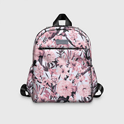 Детский рюкзак Цветы Розовые Пионы На Светлом Фоне, цвет: 3D-принт