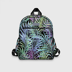 Детский рюкзак Разноцветные Листья Пальм В Ночных Джунглях, цвет: 3D-принт