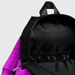 Детский рюкзак Черное кружево на неоновом розовом фоне, цвет: 3D-принт — фото 2