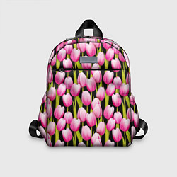 Детский рюкзак Цветы Розовые Тюльпаны, цвет: 3D-принт