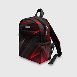 Детский рюкзак Красно-черный фон, цвет: 3D-принт — фото 2