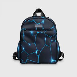Детский рюкзак Синие разломы, цвет: 3D-принт