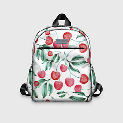 Детский рюкзак Вишня Нарисованная Акварелью, цвет: 3D-принт