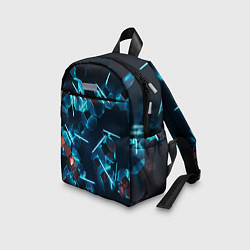 Детский рюкзак Неоновые фигуры с лазерами - Голубой, цвет: 3D-принт — фото 2