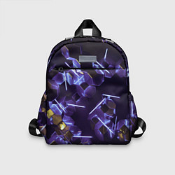 Детский рюкзак Неоновые фигуры с лазерами - Фиолетовый, цвет: 3D-принт