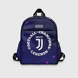 Детский рюкзак Символ Juventus и круглая надпись Football Legends, цвет: 3D-принт