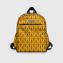 Детский рюкзак Черно-желтый современный узор Листья