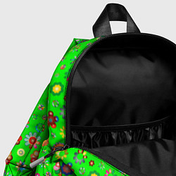 Детский рюкзак TEXTURE OF MULTICOLORED FLOWERS, цвет: 3D-принт — фото 2