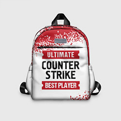 Детский рюкзак Counter Strike: красные таблички Best Player и Ult, цвет: 3D-принт