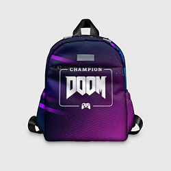 Детский рюкзак Doom Gaming Champion: рамка с лого и джойстиком на, цвет: 3D-принт