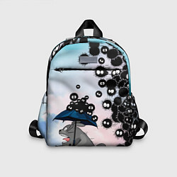 Детский рюкзак Тоторо бегущий от чернушек, цвет: 3D-принт