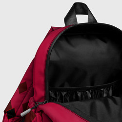 Детский рюкзак Геометрический узор в красно-черных тонах, цвет: 3D-принт — фото 2