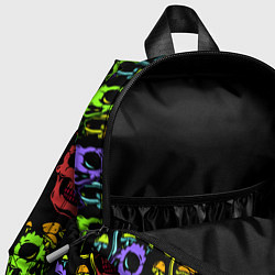 Детский рюкзак Мухоморы, растущие на черепе, цвет: 3D-принт — фото 2