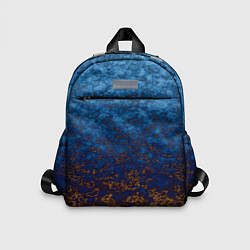 Детский рюкзак Marble texture blue brown color, цвет: 3D-принт