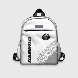 Детский рюкзак Daewoo Speed на светлом фоне со следами шин, цвет: 3D-принт