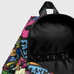 Детский рюкзак Fast food pattern Pop art Fashion trend, цвет: 3D-принт — фото 2
