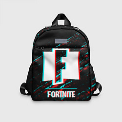 Детский рюкзак Fortnite в стиле Glitch Баги Графики на темном фон, цвет: 3D-принт