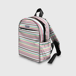 Детский рюкзак Полоски светлые на белом фоне, цвет: 3D-принт — фото 2