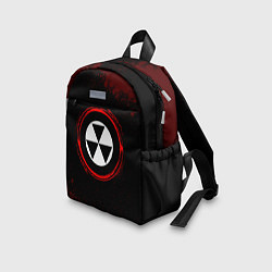 Детский рюкзак Символ Fallout и краска вокруг на темном фоне, цвет: 3D-принт — фото 2