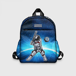 Детский рюкзак Космонавт играет в бейсбол планетой, цвет: 3D-принт
