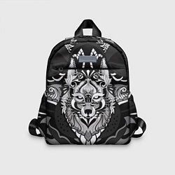 Детский рюкзак Черно-белый волк, цвет: 3D-принт