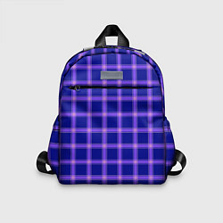 Детский рюкзак Фиолетовый клетчатый узор, цвет: 3D-принт