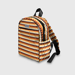 Детский рюкзак Треугольники на оранжевом фоне, цвет: 3D-принт — фото 2